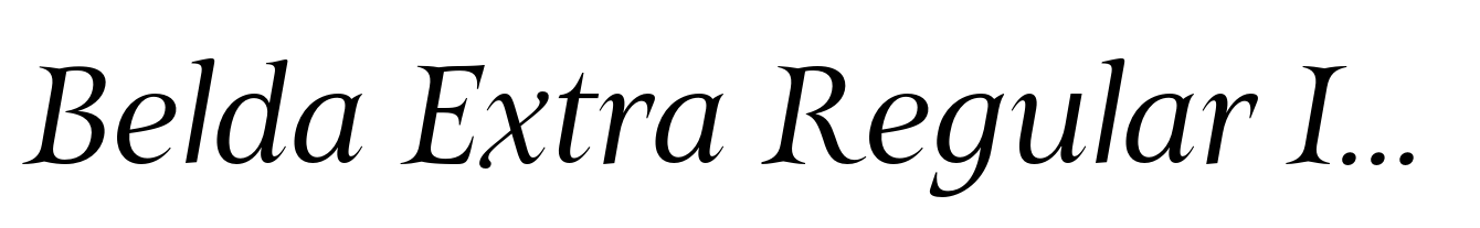 Belda Extra Regular Italic